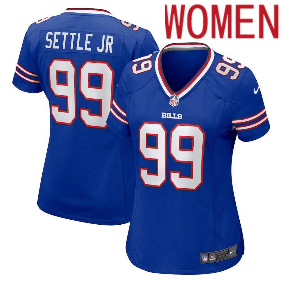 Women Buffalo Bills #99 Tim Settle Nike Royal Game NFL Jersey->women nfl jersey->Women Jersey